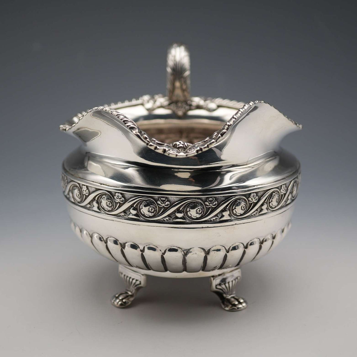 1822年 英国アンティーク アイルランド 純銀製ジャグ 247g James Scott