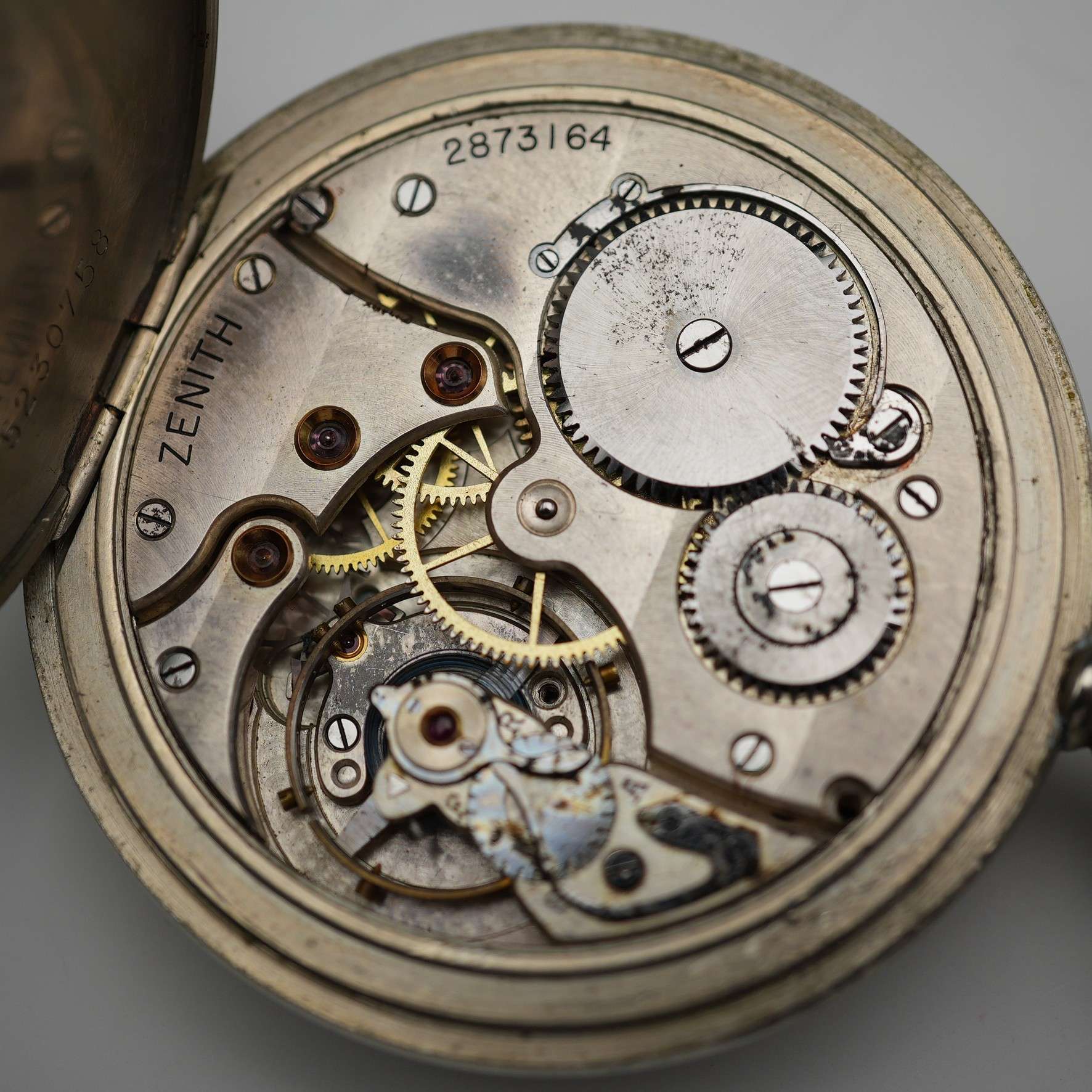1929年頃 スイス ゼニス 懐中時計 スワンネック機械式 オープン