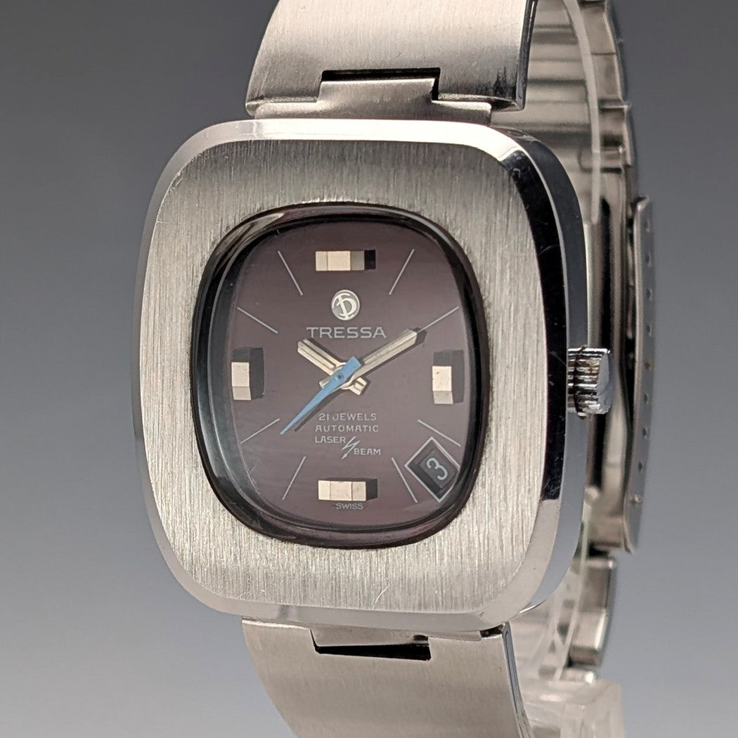 Circa 1970 Swiss Tressa Automatic Wristwatch Laser Beam in good