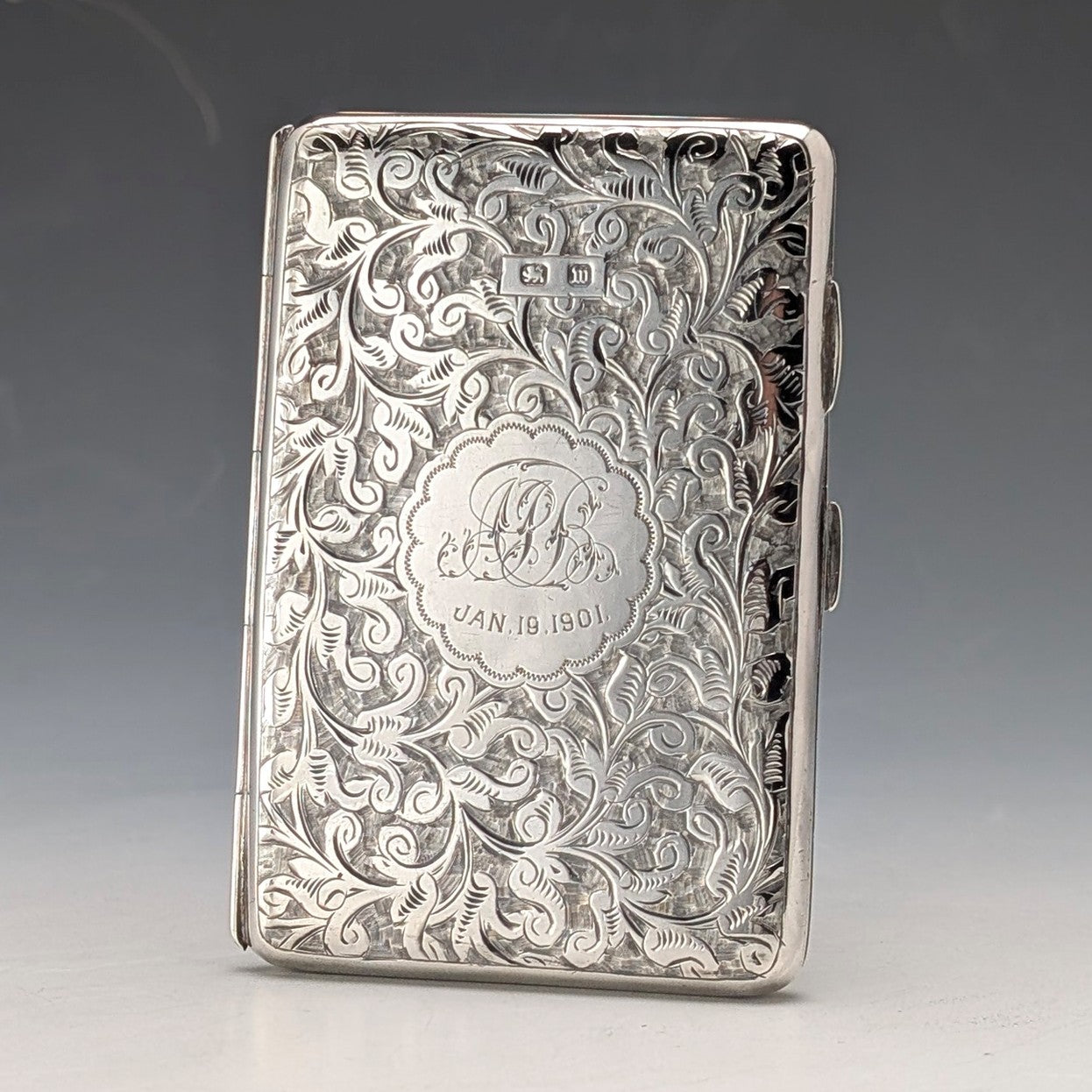 1902年 英国アンティーク 純銀製 シガーケース 133g HD – SILVER-LUG